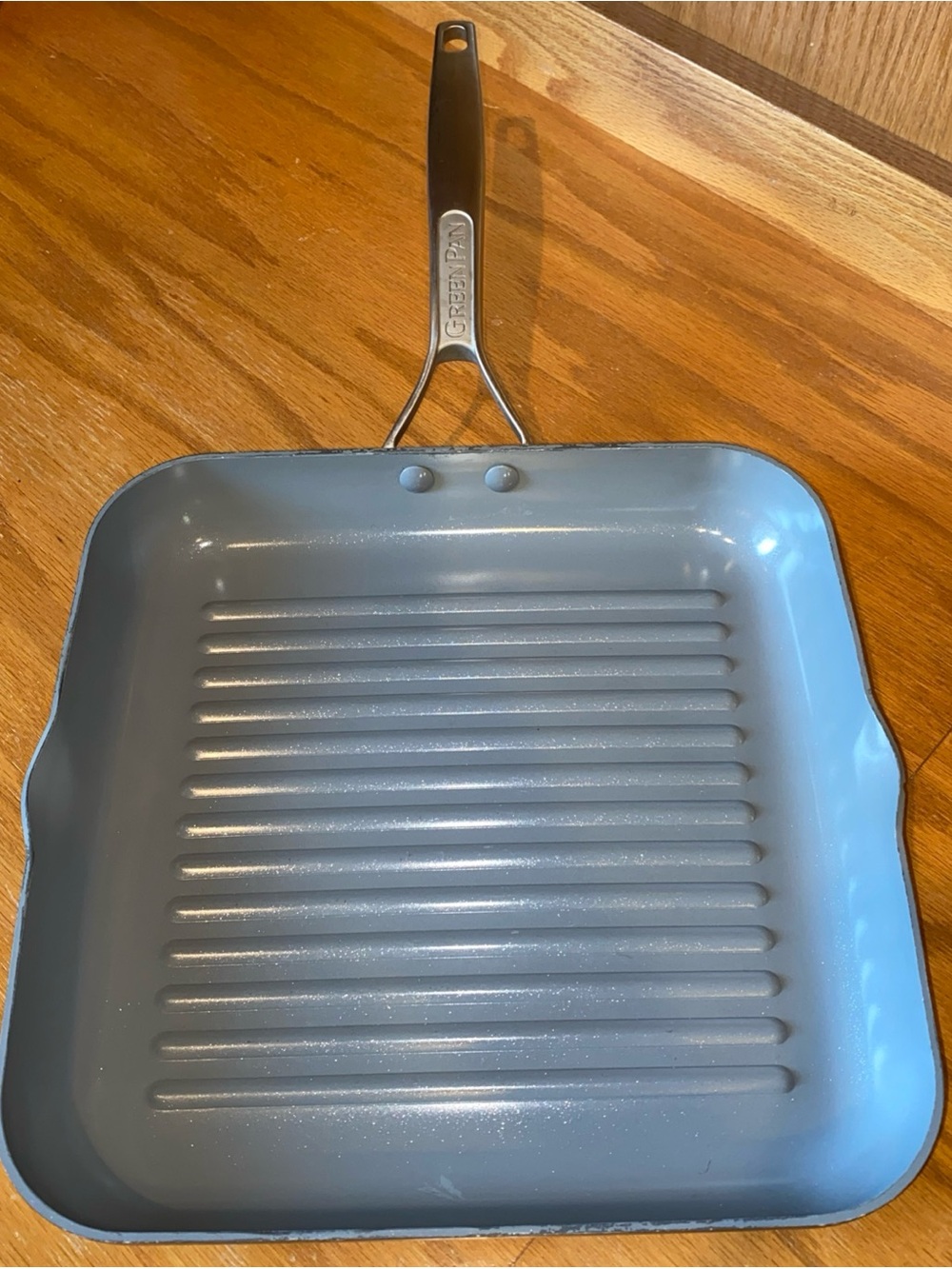GreenPan 11.5" Square Ribbed Non-Stick Grill Skillet Griddle Frying Pan